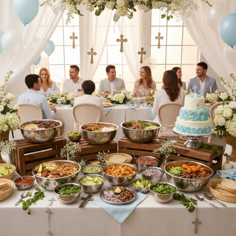Baptism celebration taco party