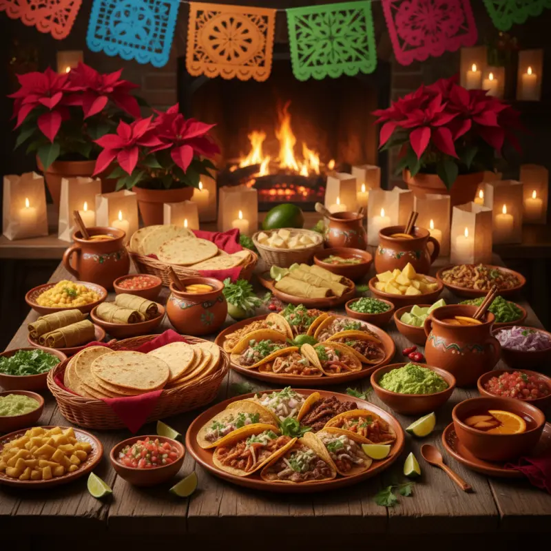 Las Posadas Christmas celebration taco feast