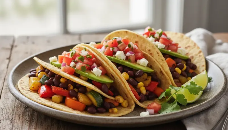 Bean & Veggie Tacos