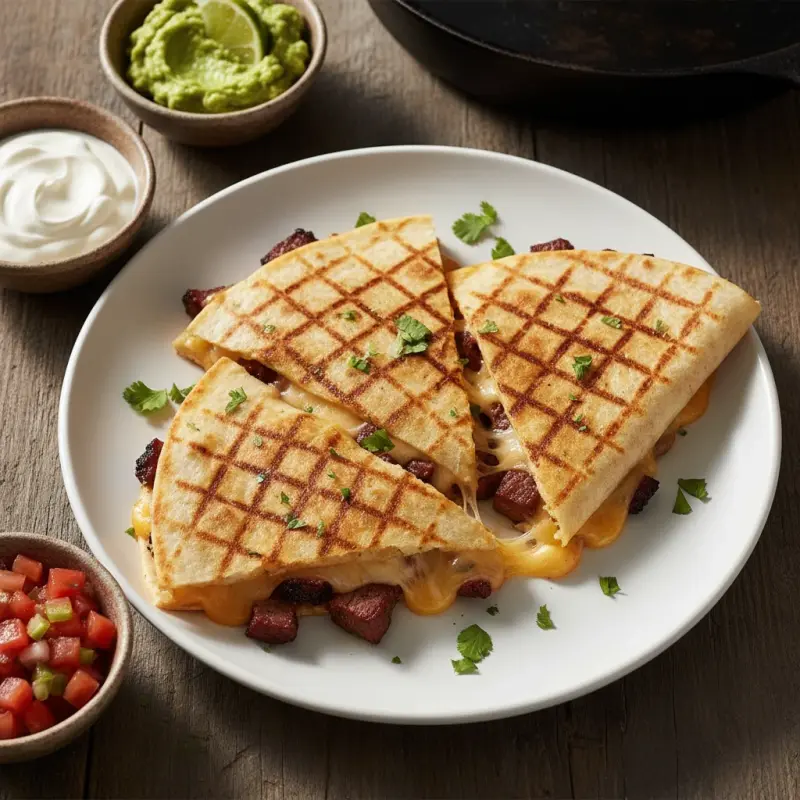 Crispy Brisket Quesadillas